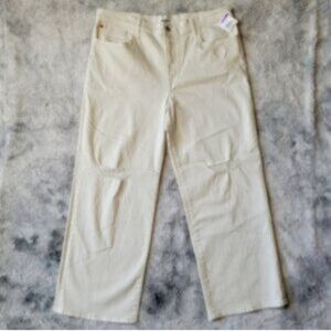 NWOT Hudson Destroyed Rosalie High Rise Wide Leg Cropp